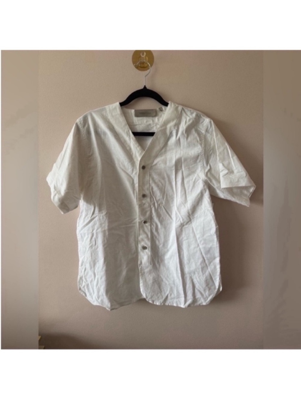 Fear of God White Short-Sleeve Button Down Shirt